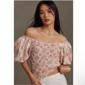 Anthropologie Dolan Off-The-Shoulder Textured Top - NWT